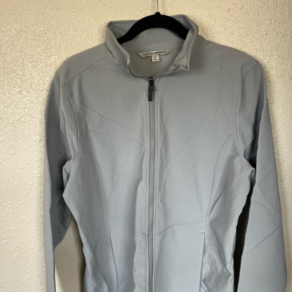 Port Authority Soft Gray Zip-Up Jacket